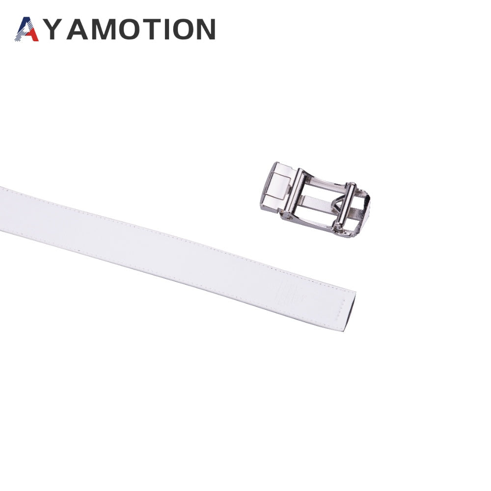 AYAMOTION Genuine Leather Belt Mens Ratchet Dress Belts With Adjustable Automatic Buckle back to school, for wedding,Ideal Gift for Dad, Husband, Boyfriend