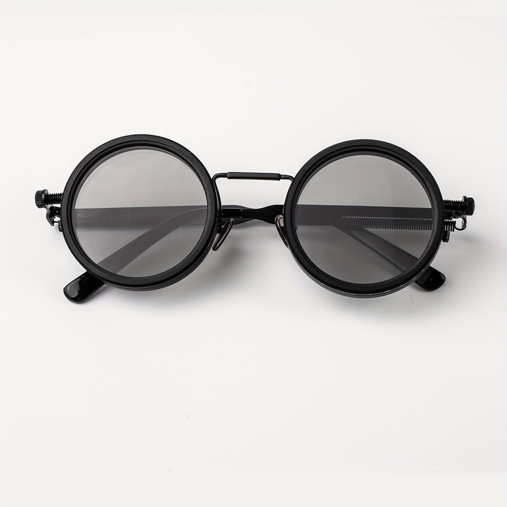Industrial Punk Style Rotating Dimming Fashion Glasses, Spring Temple, Rotating Dimming, Flexible Adaptation to a Variety of Scenes, High Fashion
