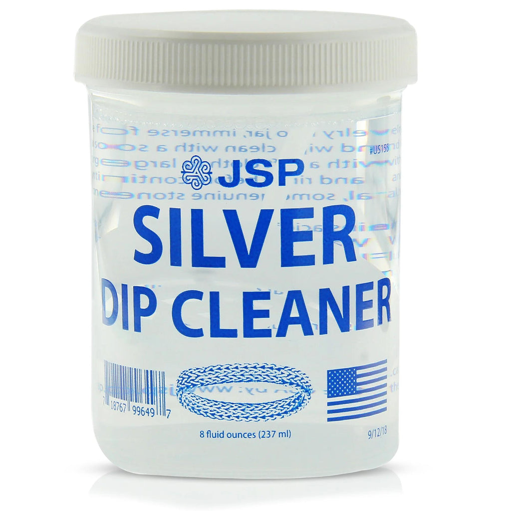 Sterling & Silver Dip Cleaner Tarnish Remover 925 Jewelry Cleaning Solution 8oz JSP