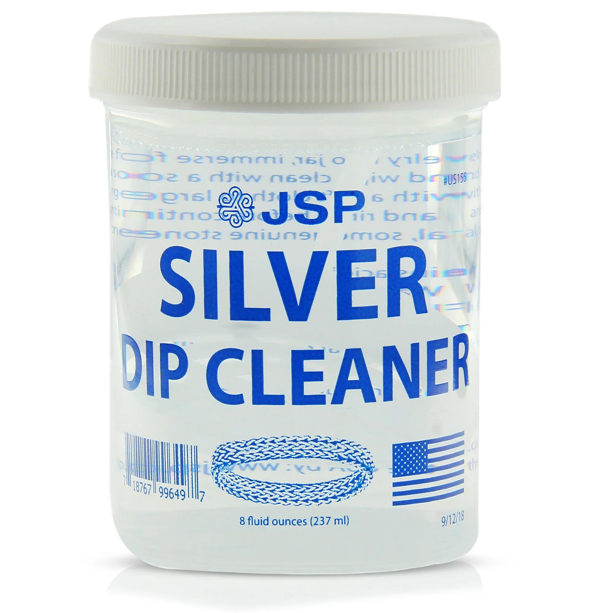Sterling & Silver Dip Cleaner Tarnish Remover 925 Jewelry Cleaning Solution 8oz JSP