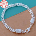 [Fashionable Gift] Bohemian Style 925 Sterling Silver Bracelet, Fashionable Gift Party Link Design, Elegant and Simple, Suitable for Daily Wear