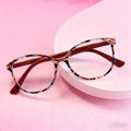 3 Pairs of Flower Pattern Oval Frame Reading Glasses Unique Pattern Design Fashionable Reading Glasses