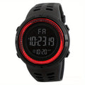 Sport chronograph luminous watch with domineering large dial, adventure electronic watch, trendy and versatile timepiece, the best present for festivals, Birthday Christmas New Year Gifts