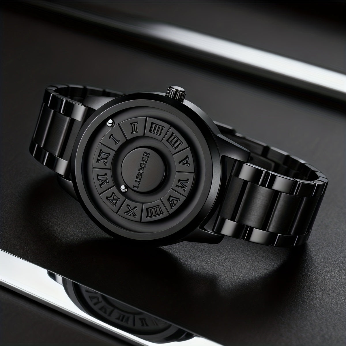 Men's Magnetic Steel Ball Watch | Touch-to-Read Vintage Business Wristwatch, No Mirror Unique Design Stainless Steel Quartz Watch for Men – Bold Statement Timepiece