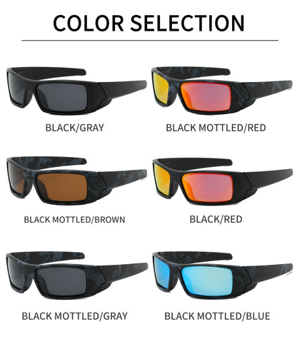 Polarized Sports Sunglasses 4 Pack – HD Lenses Cross Frame Design for Men, Camouflage & Solid Color Combos, Multi-Light Condition Eyewear, Outdoor Driving Cycling Fishing Set