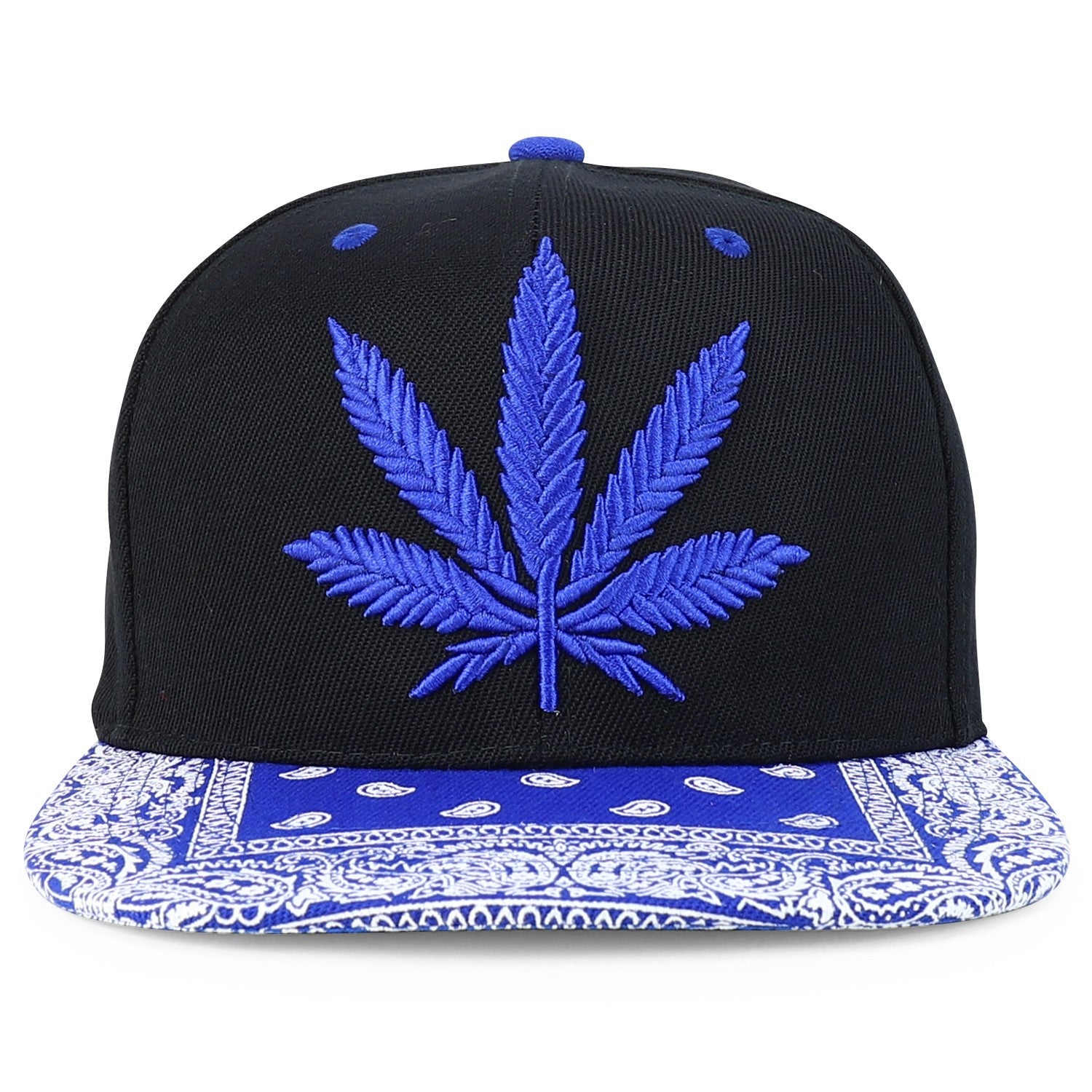 Rasta MJ Leaf 3D Embroidered Flat Bill Snapback Cap