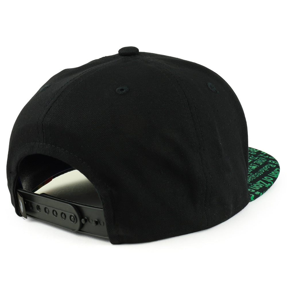 Rasta MJ Leaf 3D Embroidered Flat Bill Snapback Cap