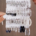 40pcs Simple Style Metal Irregular Geometric Love Heart Butterfly Twist Hollow Inlay Faux Imitation Pearl Earrings Set, Women's Summer Daily Match Seaside Beach Vacation Dating Party Gifts