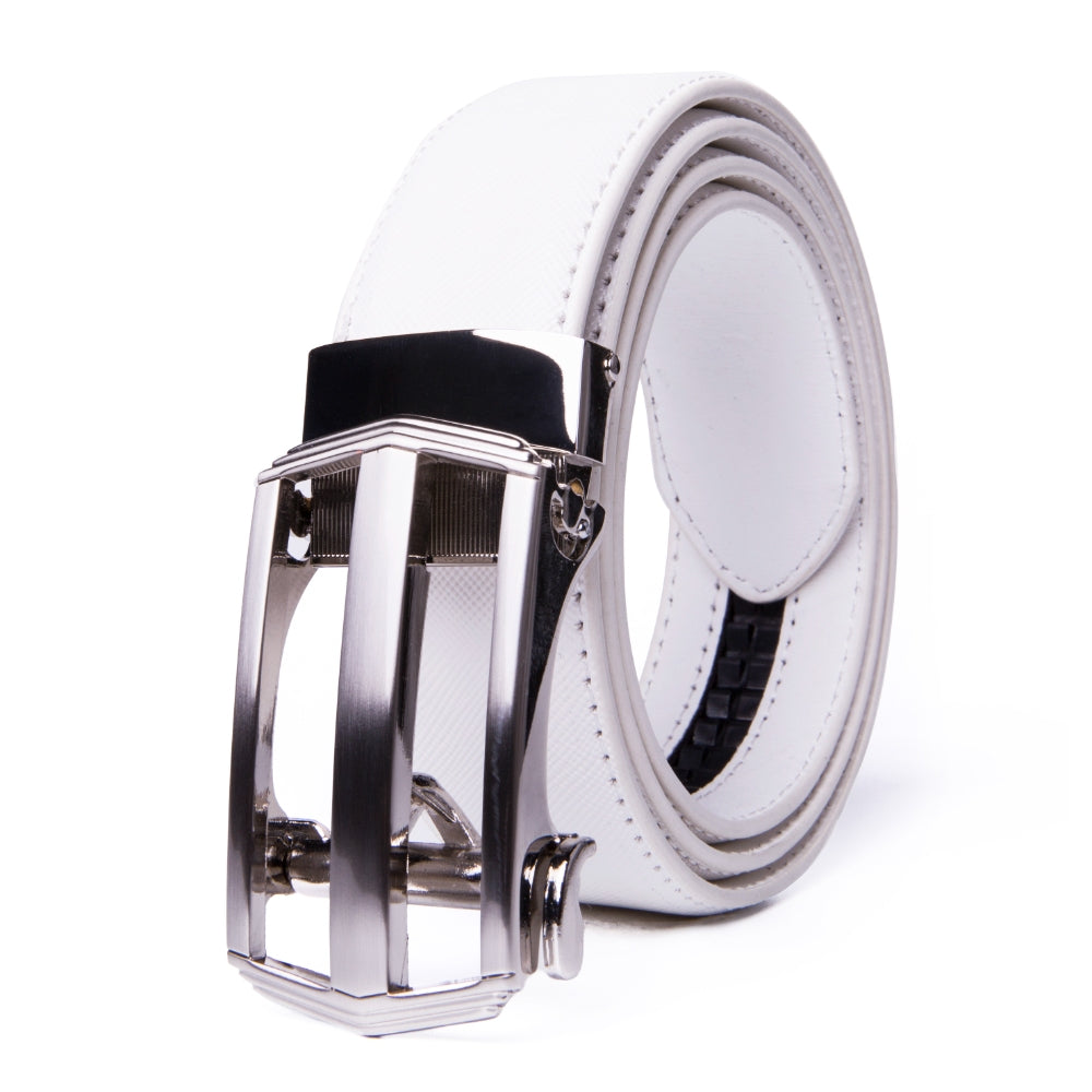 AYAMOTION Genuine Leather Belt Mens Ratchet Dress Belts With Adjustable Automatic Buckle back to school, for wedding,Ideal Gift for Dad, Husband, Boyfriend