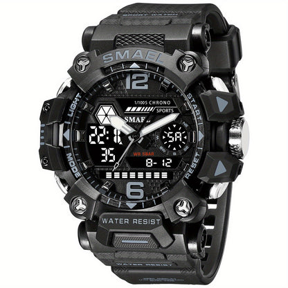 SMAEL Tactical Military Sports Watch for Men — Waterproof, Night Light, Alarm, Calendar