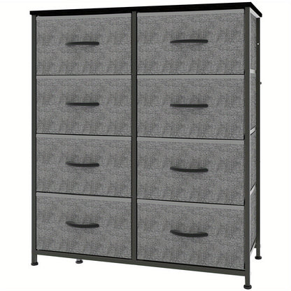 8-Drawer Fabric Storage Chest - Steel Frame and Oak-Look Finish – view 5