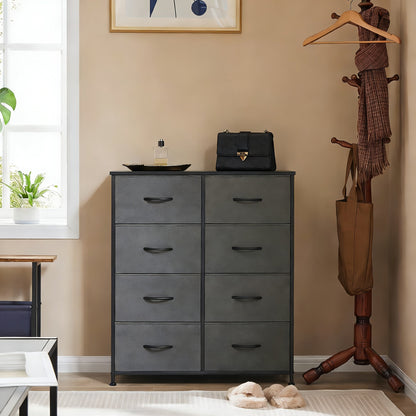 8-Drawer Fabric Storage Chest - Steel Frame and Oak-Look Finish – view 8