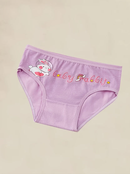 8-Pack Girls' Cotton Briefs - Assorted Cute Cartoon Prints – Graphic Design 26597 – view 7