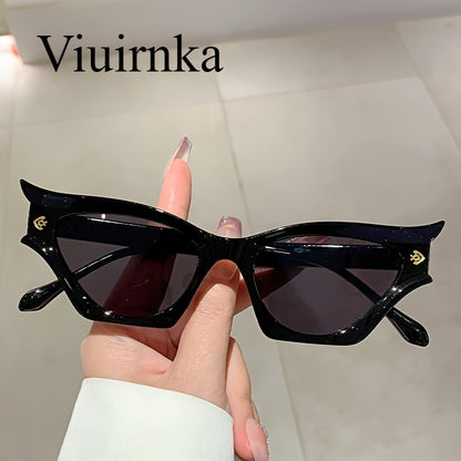 Cat Eye Sunglasses for Women – Black Retro Wide Rim Bold Statement Eyewear for Party, Beach, Vacation, Travel & Cruise, Halloween Christmas Gift Idea