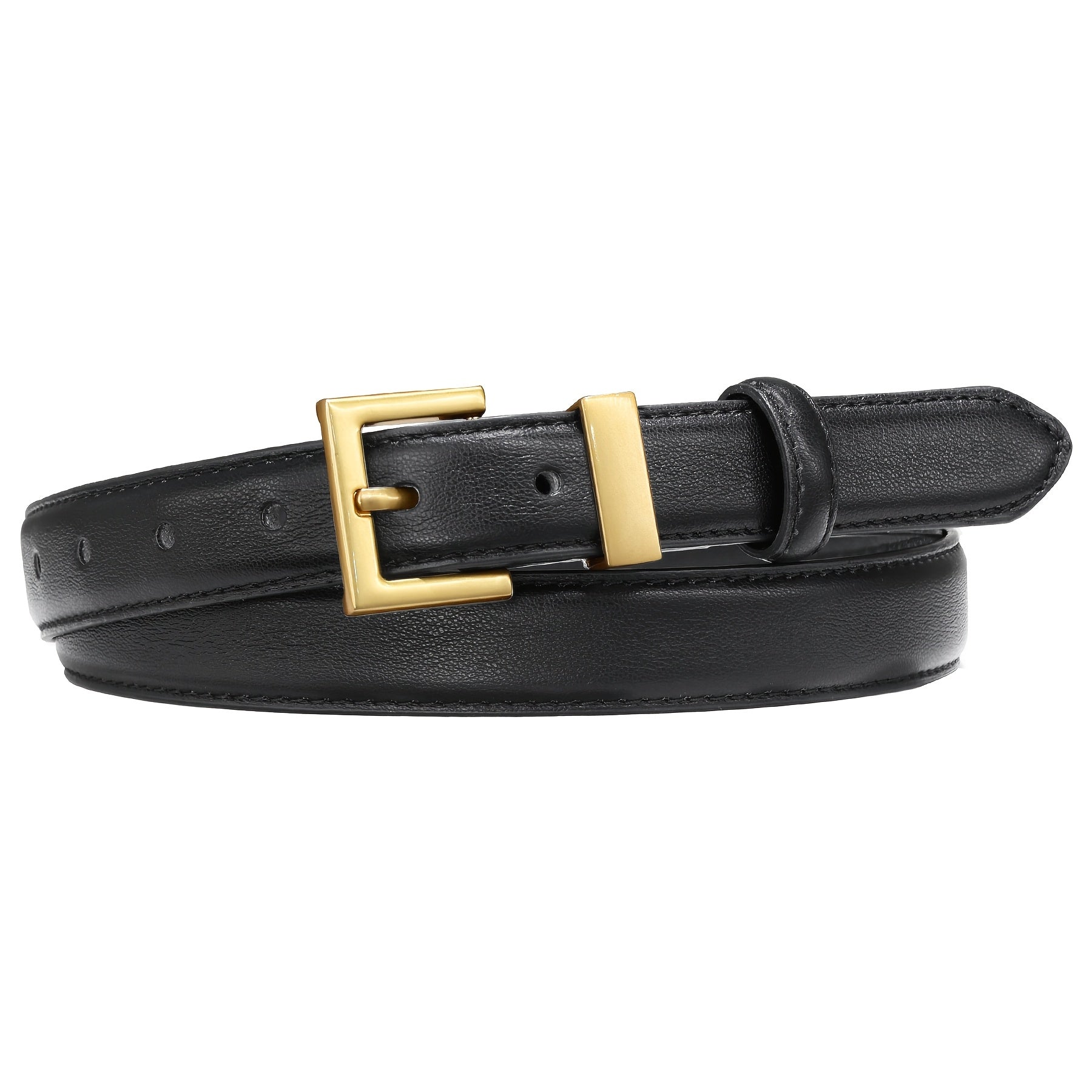 Women's Belt with Square Buckle - Casual & Dress Belt Suitable for Jeans Pants Dresses, Wedding,, Daily Wear - Hand Washable Belt with Buckle for Jeans & Dress Outfits