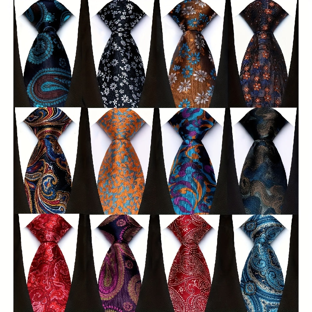 WeiShang Lot 12pcs Classic Men's Tie Necktie Woven JACQUARD Neck Ties