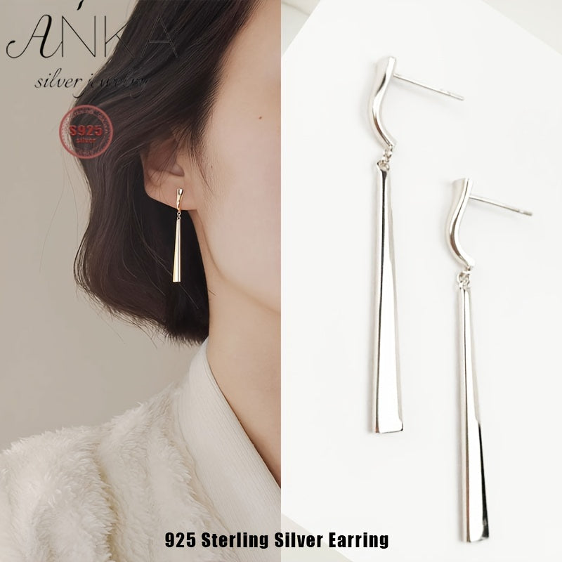 [Sterling Silver Earrings] 925 Sterling Silver OL Style Earrings - Women's Simple S925 Earrings