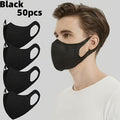 50-Pack Breathable Face Masks, Fashionable High-Elasticity Wide Ear Loops, Individually Packaged in White And Black, Daily Protection, Comfort Fit for Office Use Travel Outdoor Activities