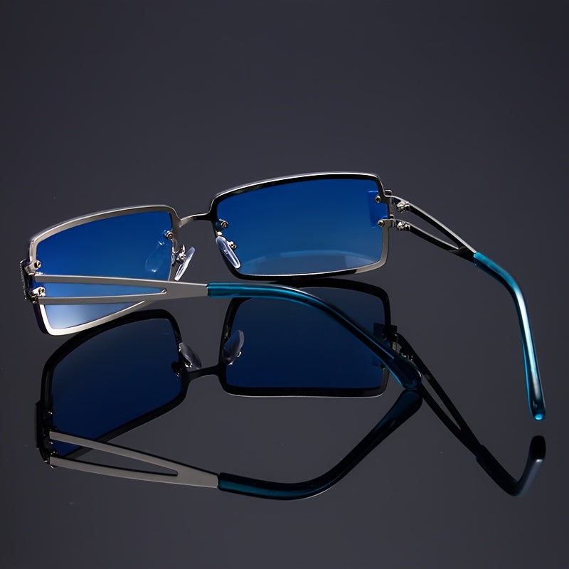 VIOLA MAG1pcs Fashion Single Item  Glasses Women's Change of Color Hip-hop Party Glasses Luxury Square Rhinestone Decoration Men's and Women's Party Glasses
