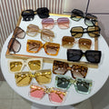 14 Pairs of Women'S Plastic Square Frame Cute Large Rim Stylish Dopamine Fashion Glasses for Casual Daily Use