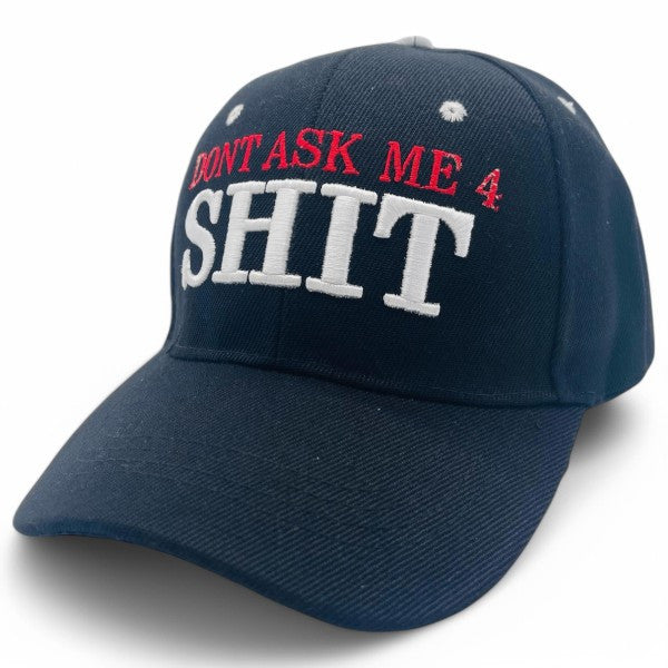 "DONT ASK ME 4 SHIT" Funny BASEBALL CAP Unique Embroidered BASEBALL CAP Adjustable, UV protection Design For American, Perfect for Outdoor Activities, Casual Show your Personality