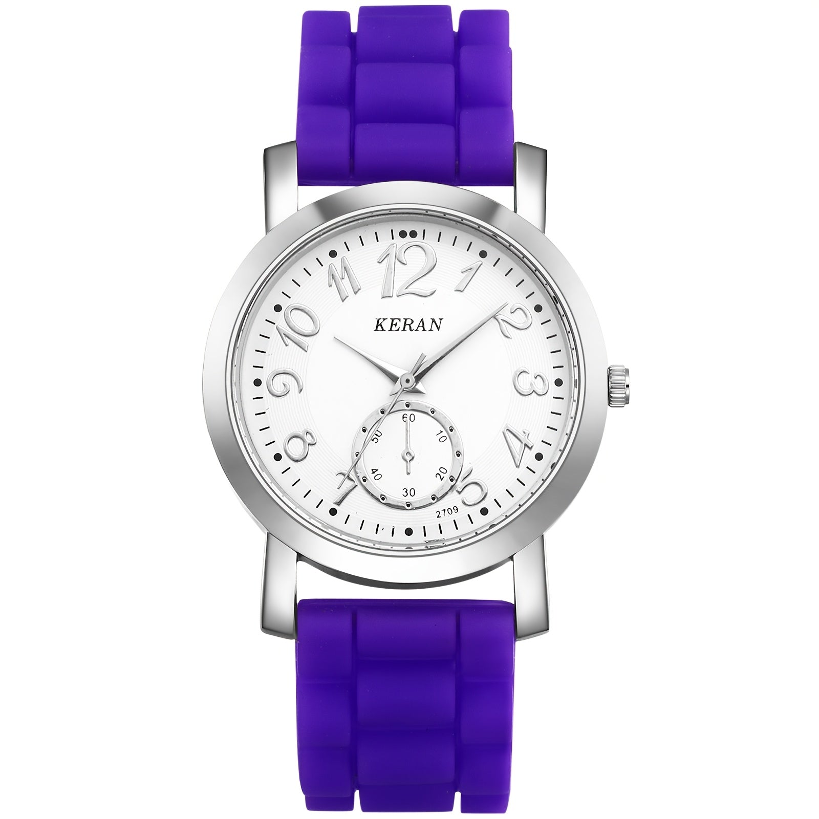Jewelrywe Unisex Teens Jelly Color Silicone Strap Analog Quartz Wristwatch