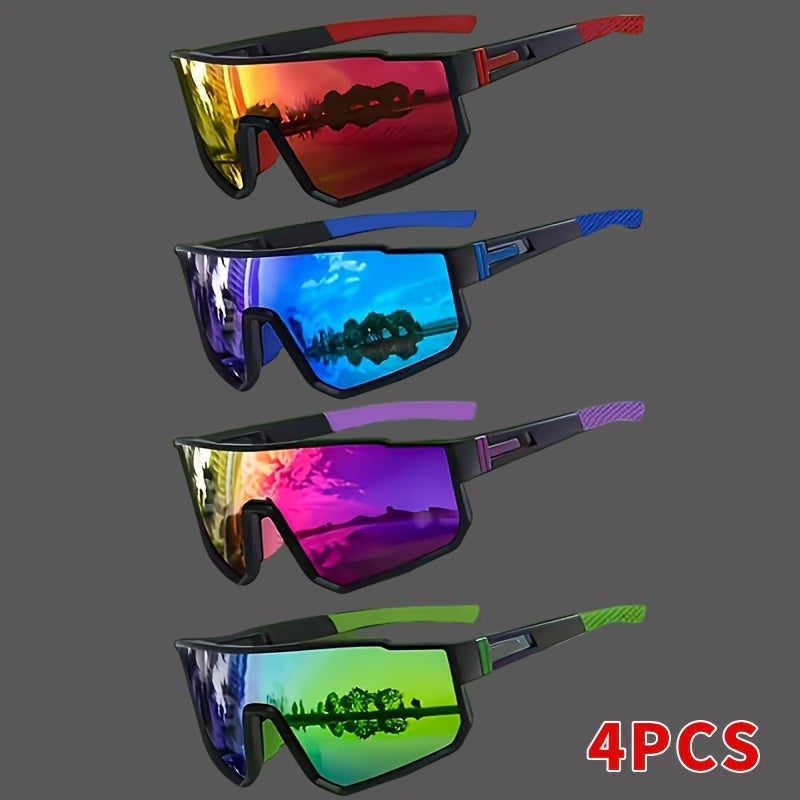 Sports Eyewear Blue Light Blocking UV Protection - Decorative Fashion Glasses for Men Women, Colorful Athletic Eyewear for Driving Fitness Racing Cycling, Trendy Outdoor Sport Sunglasses