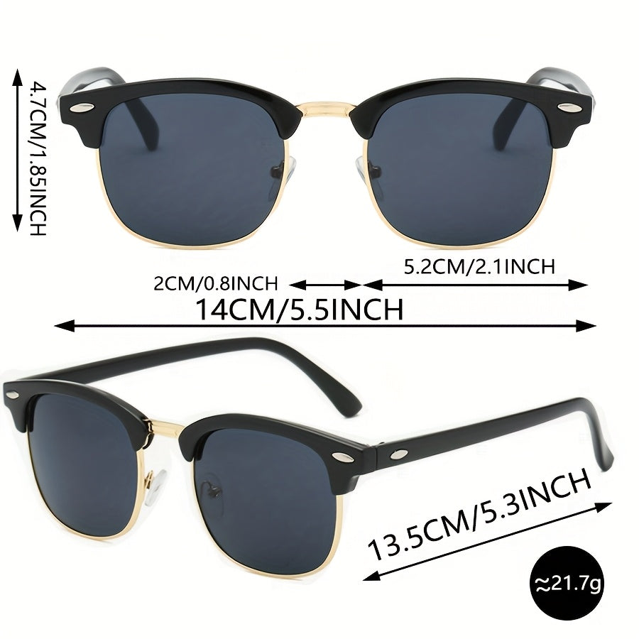 2 Pairs of Fashionable Square Glasses, Lightweight and Comfortable, Unisex, Suitable for Daily Life and Party Decorative Glasses