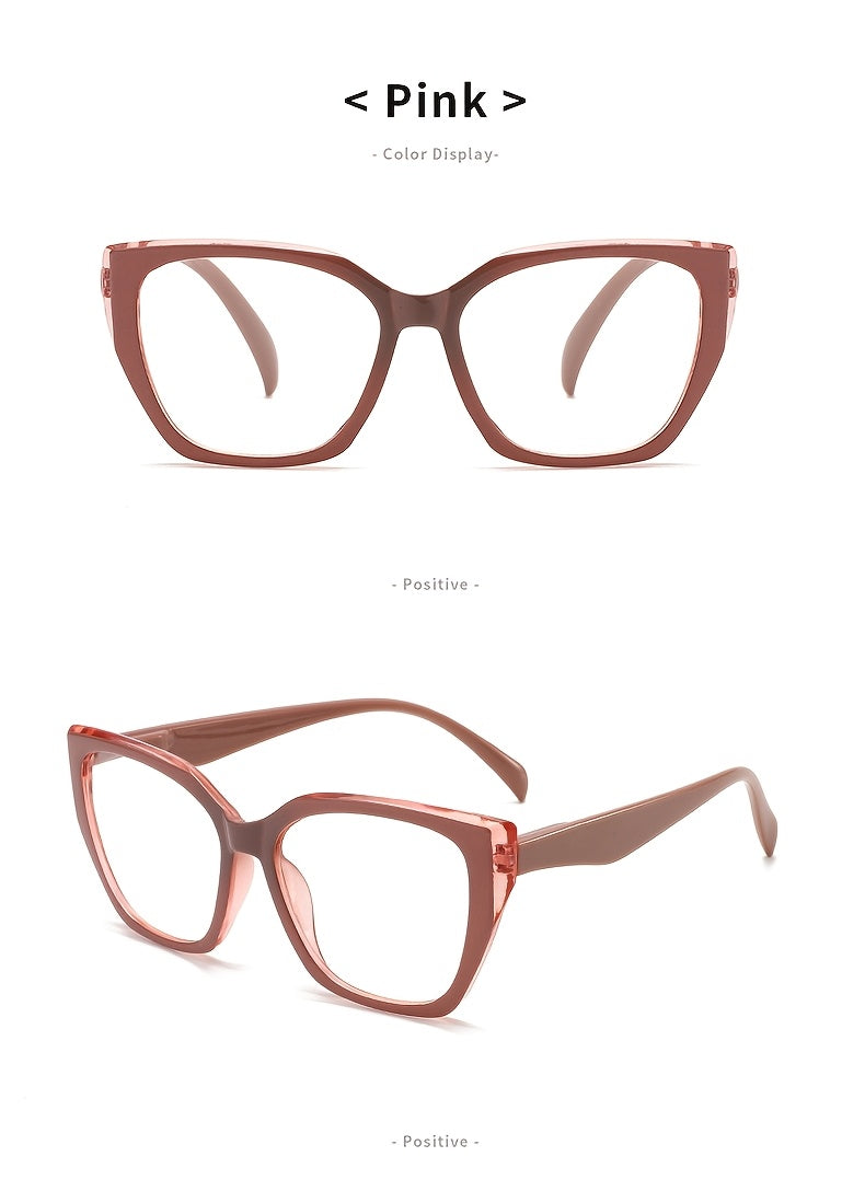 Reading Glasses 2 Pack Pink Oversized Women Romantic Retro PC Frame HD Lenses Spring Temple +1.00 to +4.00 Floral Cute Stylish Ladies Readers Gift