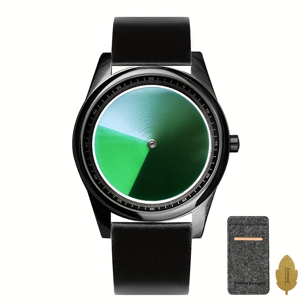 Creative Gradient Watch: Unisex Quartz Timepiece With 3 Mesmerizing Color Designs, Unique Way To Tell Time, Ideal Gift Choice For Holidays & Special Days