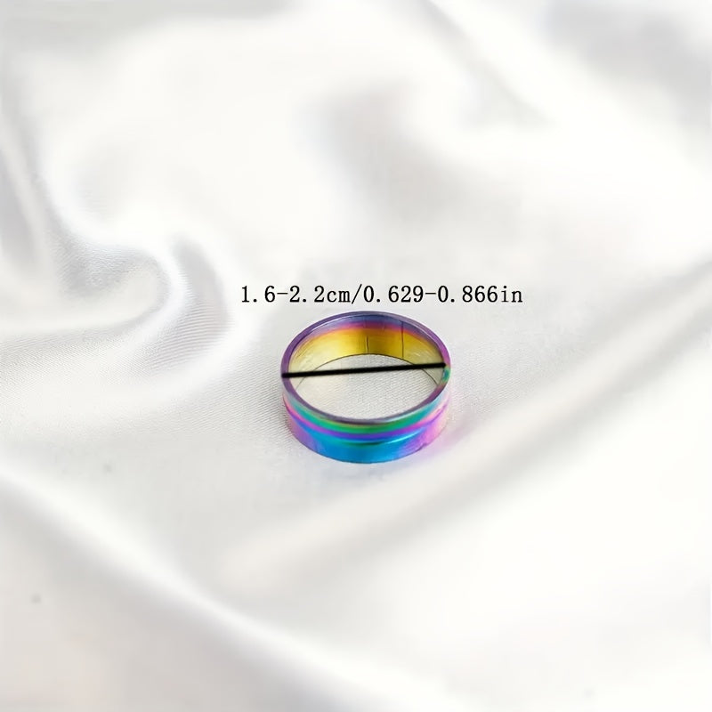 Wholesale Set of 100pcs in a Box Featuring Stylish Classic Heart Stripe Stainless Steel Rings for Both Men And Women. These Easy, Colorful Mixed Style Bands Make Great Jewelry Gifts, Including Assorted Varieties for Couples