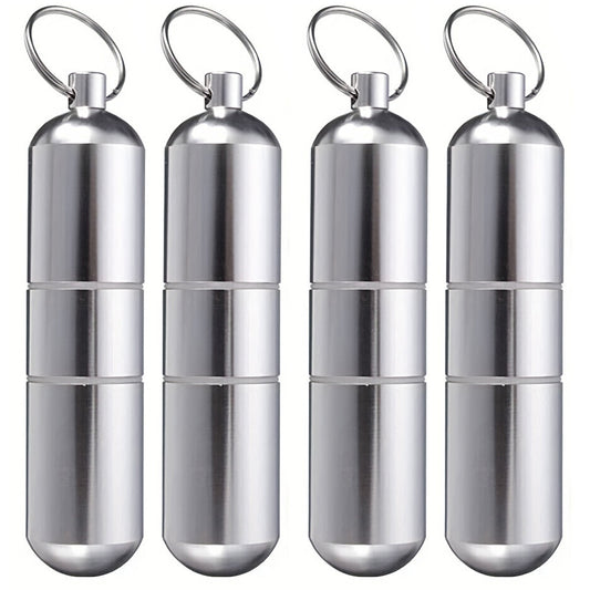 4 Pack Multipurpose Mini Portable Cigarette Case Holder With Keychain, Pill Box, Toothpicks Storage Container, Christmas gifts