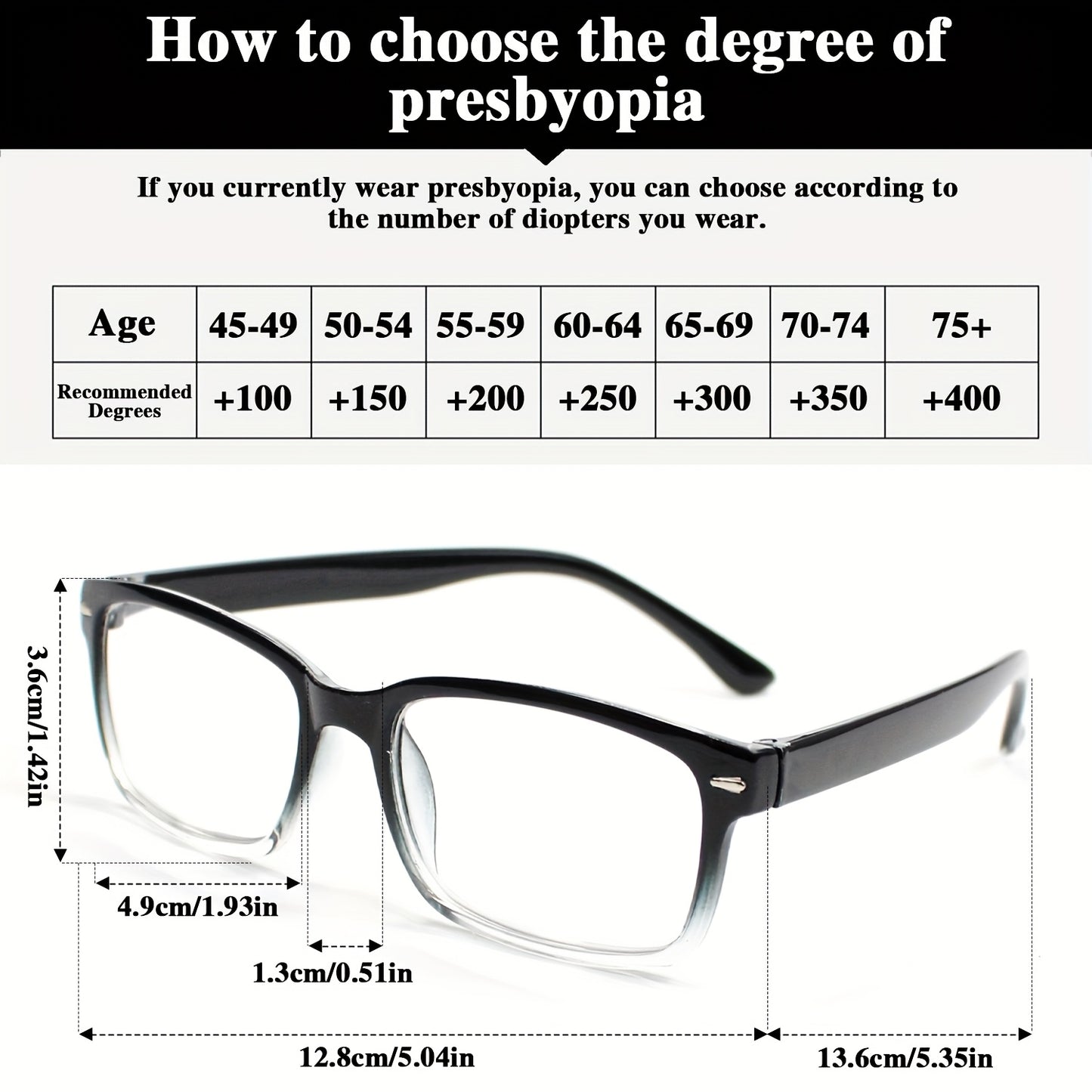 Reading Glasses 10 Pack Ultra Light Square Frame HD Clear Lenses Vintage Style Metal Accents Black Gradient Brown Strengths +1.0 to +4.0 Seniors Office Gift