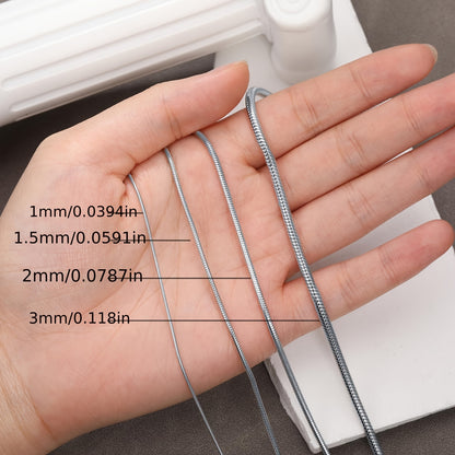 Snake Chain Necklace 925 Sterling Silver - Flexible Serpentine Chain for Men Women 1MM 2MM 16 18 20 24 Inch Dainty Silver Necklace Daily Wear Gift
