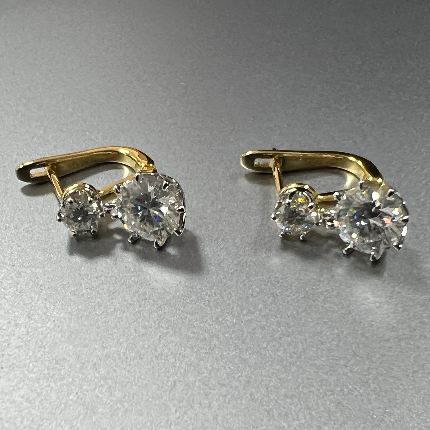 S925 Sterling Silver Screw Back Stud Earrings - Hip Hop Gold Ear Studs for Women & Men, Secure Screw-Back Setting, Perfect for Wedding, Birthday & Anniversary Gift