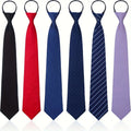 A Set of Six Zipper Ties, Designed for Both Men And Women, Featuring Adjustable Lengths, Ideal for School Uniforms, Graduations, And Business Weddings (Modern Design)