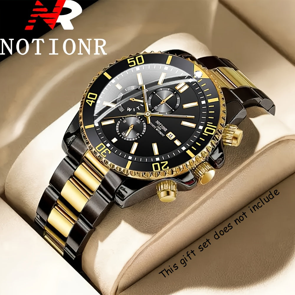 NOTIONR Watches For Men, Business Mens Watches, Quartz Men Watches, Versatile Watch Pairing Combination, Calendar Adjustable, Gifts For Oneself, Reloj Para Hombre.