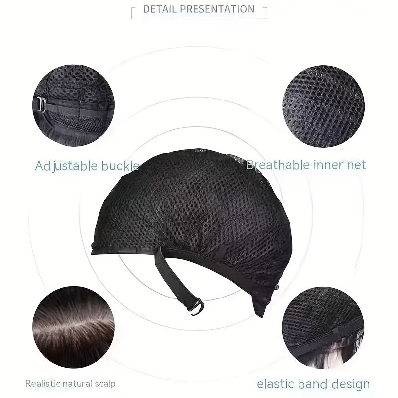 10-inch Black-Brown Short Curly Full-Head Wig| Heat-resistant Fibers Paired with Thickened Button Mesh, Adjustable Size for Comfortable Wear. Wigs for Cosplay, Wigs for Parties, Wigs for Stage Performances