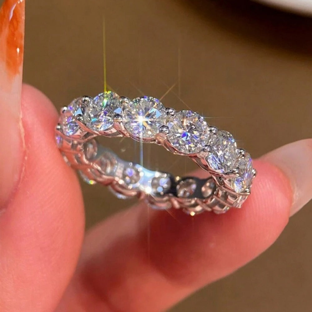 [Holidays Special Birthdays] 1 S925 Moissanite Wedding Ring With Sparkling Light, Perfect For Holidays And Special Birthdays, Birthday Jewelry | Elegant Ring Design | Ring, Moissanite Ring, Total Weight Of The Product (2.74g)