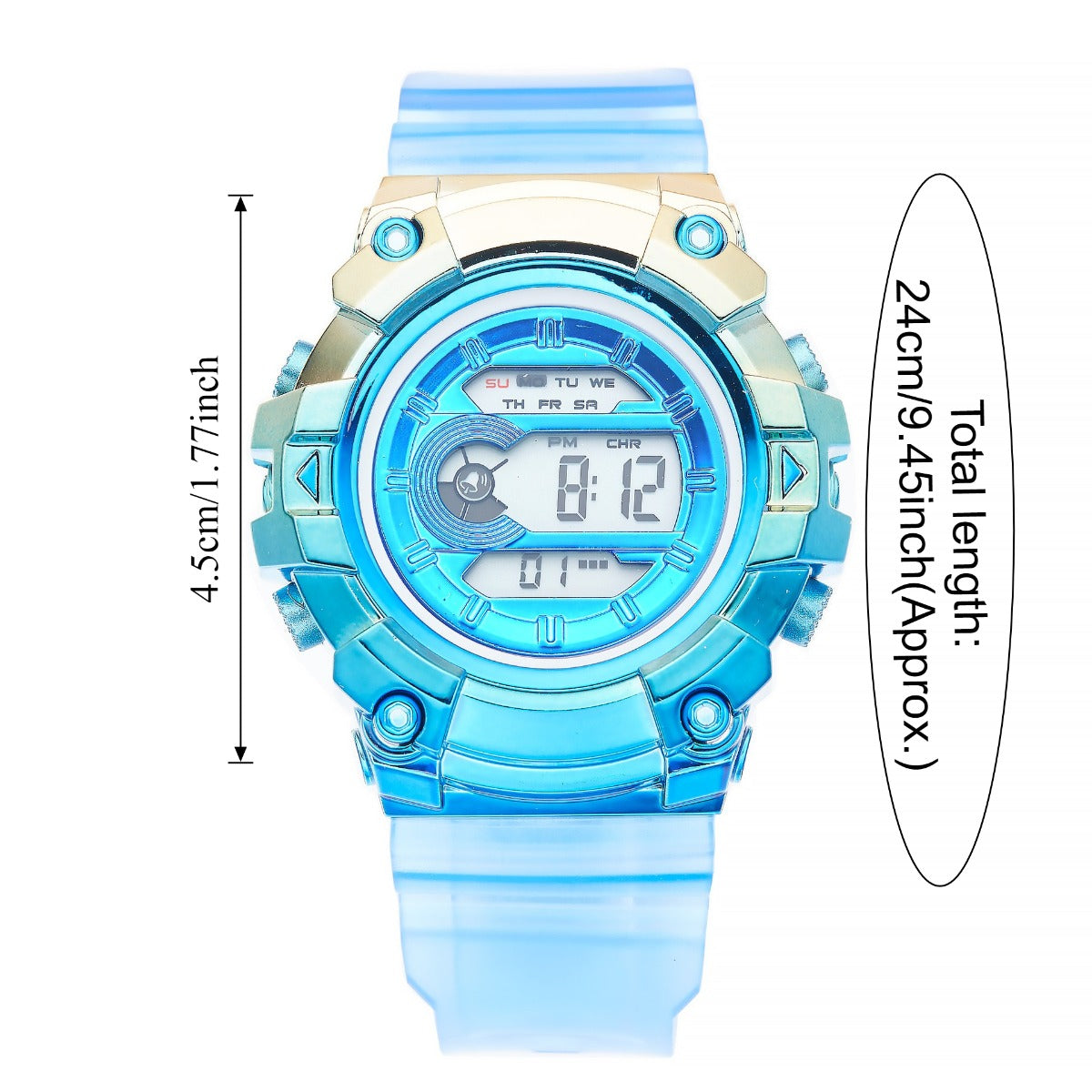Gradient Color Fashion Trend Sports Electronic Watch, Anniversary Birthday Christmas New Year Graduation Presents