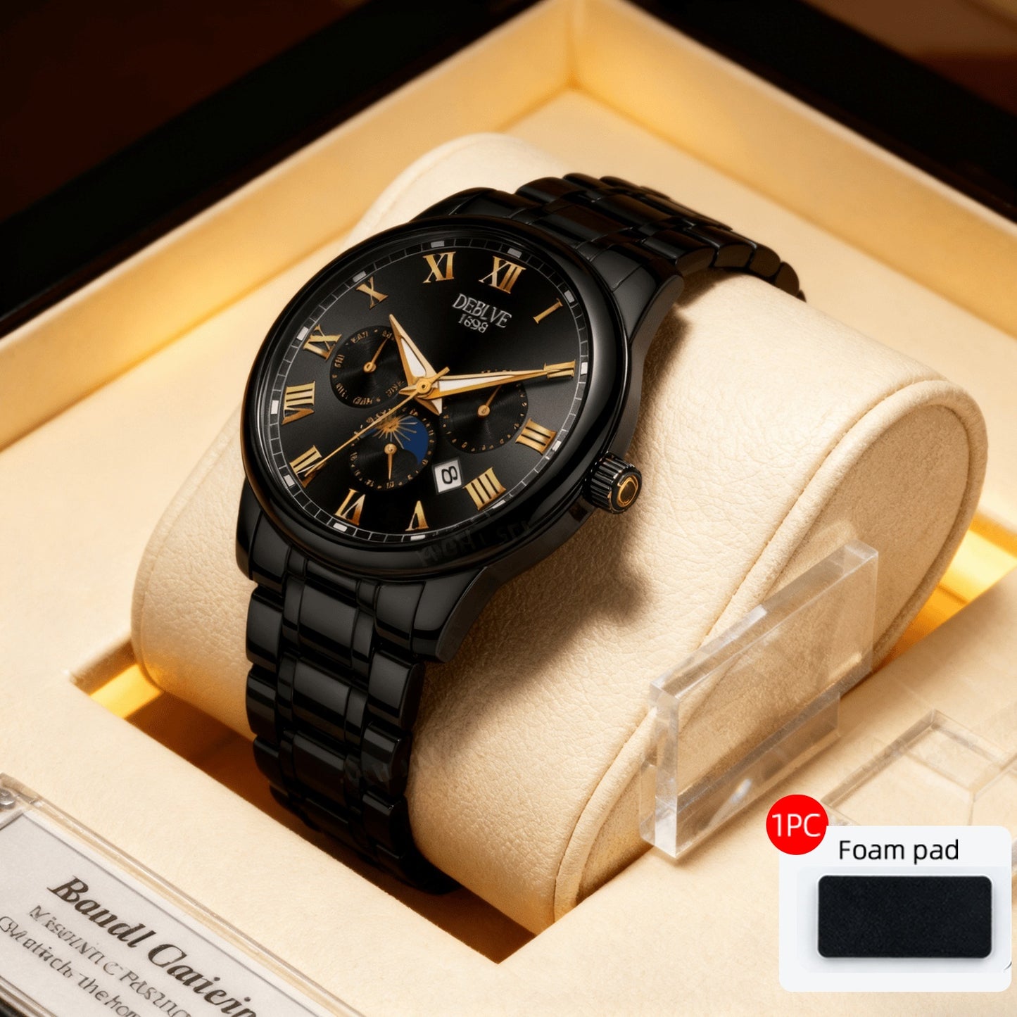 Men's Stainless Steel Business Watch with Date Display - Luxury Analog Dress Wristwatch for Men, Classic Quartz Timepiece for Office Professional Casual Wear