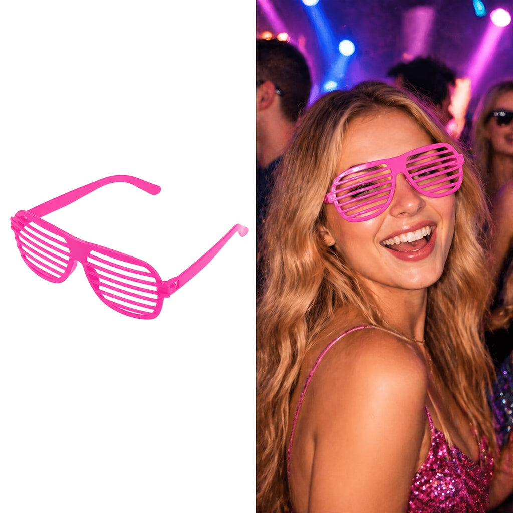 Lightweight Fashionable Lensless Shutter Shade Glasses Frames Decorative Party Eyewear for Costume Ball Party Gathering