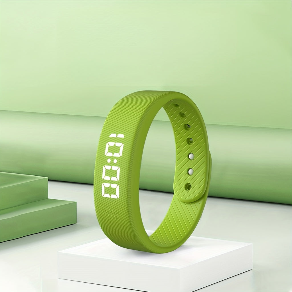 Silicone Sports Bracelet Display Bracelet for Men And Women, 1181.1 inch, Comfortable Silicone Strap Watch, Rechargeable Chronograph Sports Bracelet