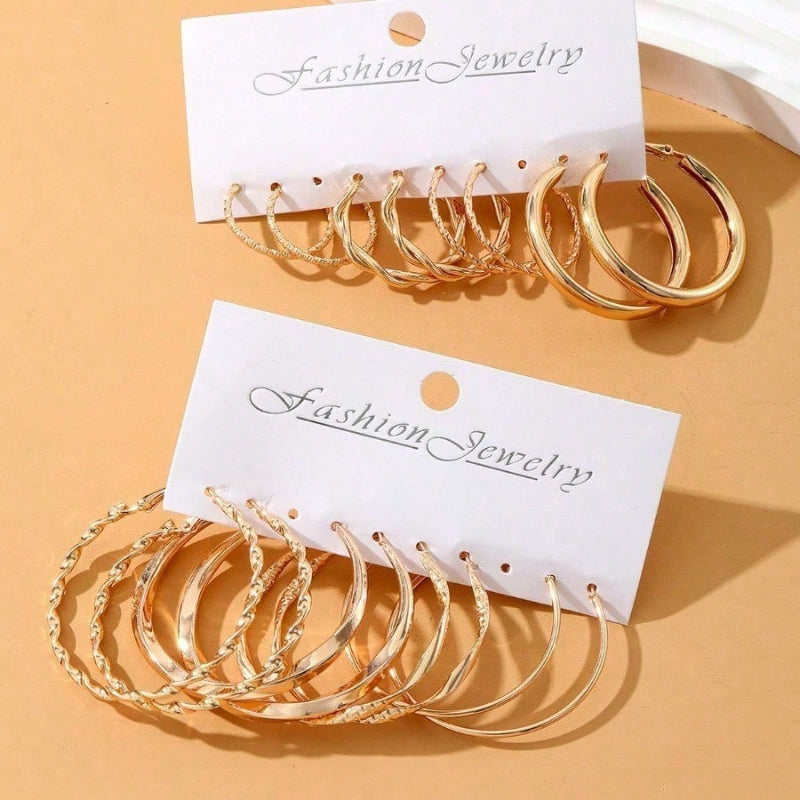 16pcs of minimalist, luxurious and sexy metal twist earrings - Women's daily/ party jewelry, a cute gift for her, hypoallergenic design, gift set, jewelry and stock,  Elegant Design, Durable Material, Statement Pieces, Fashion Jewelry, Jewelry Lovers
