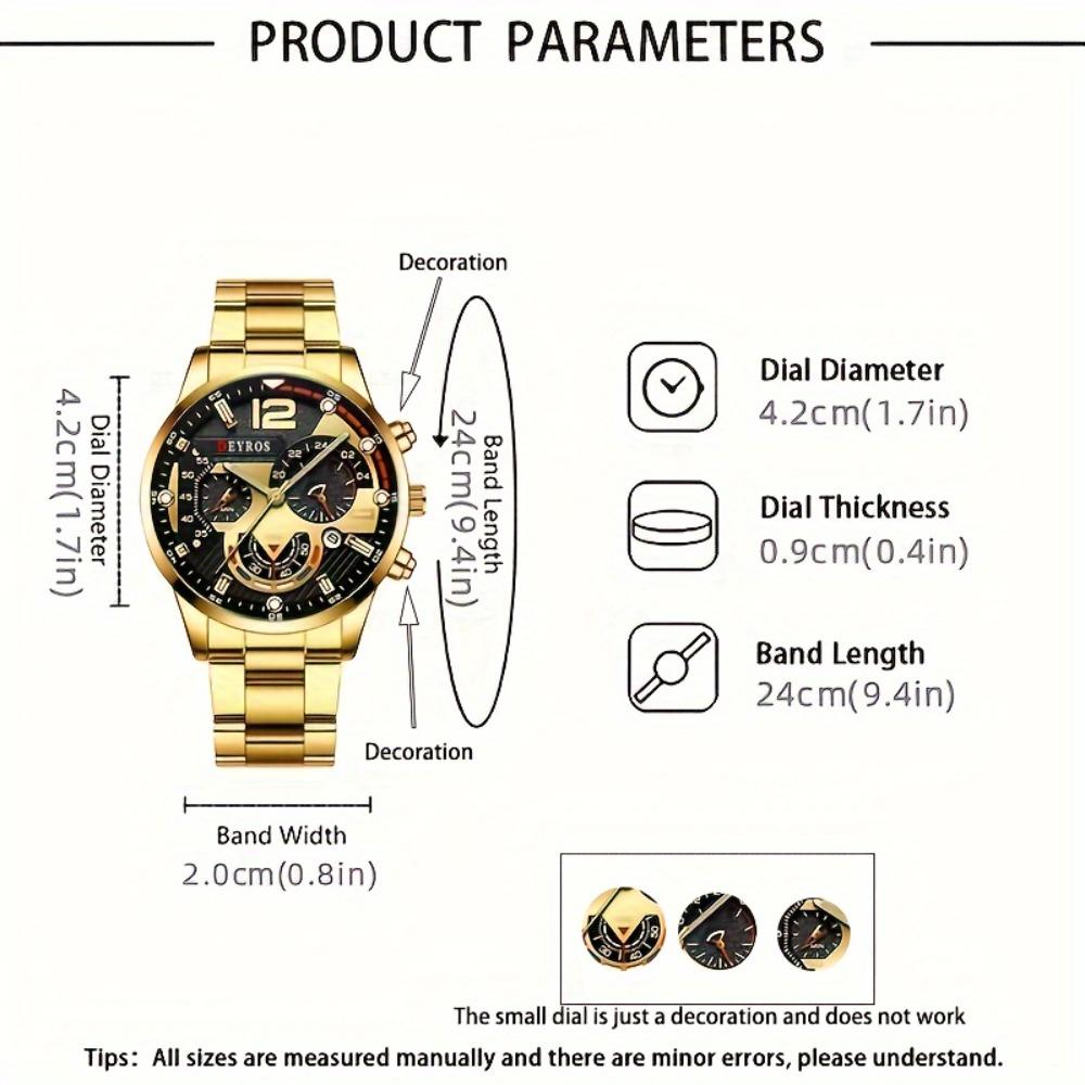 16pcs/ Set, Watches for Men, 4pcs Fashion Mens Watches Multi Color Combination Quartz Men Watches Sets Analog Wrist Watch Sets & 12pcs Mens Fashion Bracelet+Necklace+Ring Jewelry Set - Christmas, Halloween Gift, Reloj Para Hombre