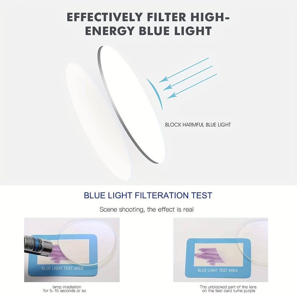 1 Pair Men's Metal Rimless Retro Anti Blue Light Classic Simple Business Flat Fashion Glasses