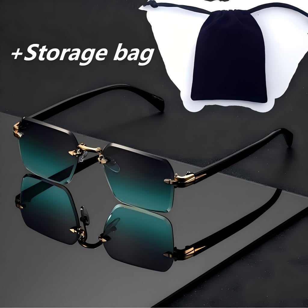 Metal Gradient Men's - Street Photography, HD Lenses, High-Quality Cut-Edge Glasses, Stylish Light Luxury Design, Preferred Birthday Gift
