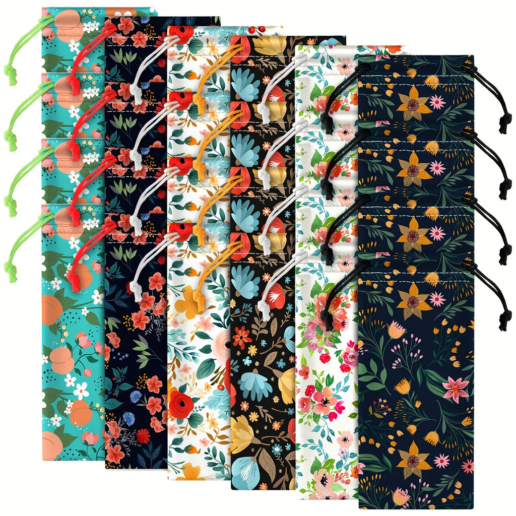 24pcs Pouch Drawstring Microfiber Pouch Multicolor Soft Case Bag Eyeglass Pouch Glasses Case for Women