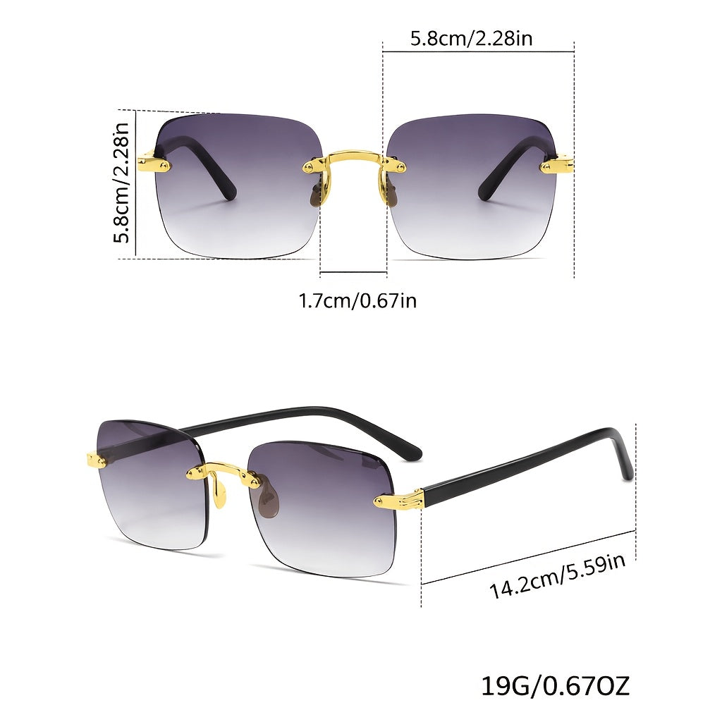 3-Pack Frameless Photochromic Eyewear Suitable for Driving, Work & Parties - Auto-Adjusting Square Fashion Glasses with Scratch-Resistant Lenses, Indoor/ Glasses for Men & Women, Plastic Frame for, & Daily Use