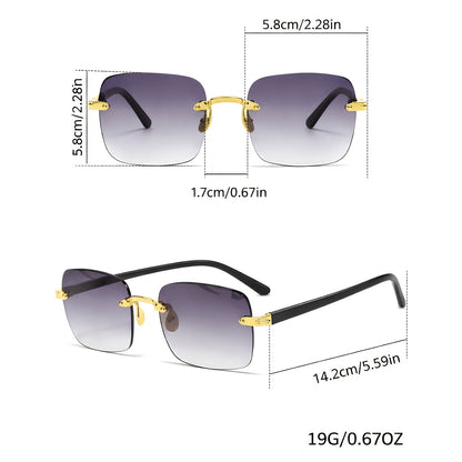 Photochromic Glasses 3 Pack Frameless Square Auto-Tinting Lenses Scratch Resistant Men Women Driving Work Indoor Outdoor Fashion Eyewear Daily Use